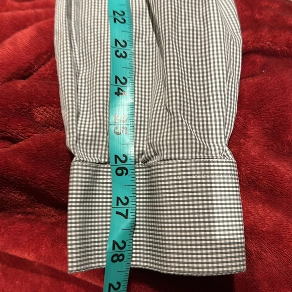 Thomas PINK Shirt  Dress Button Down Super Slim checkered Long Sleeve shirt - Picture 6 of 12